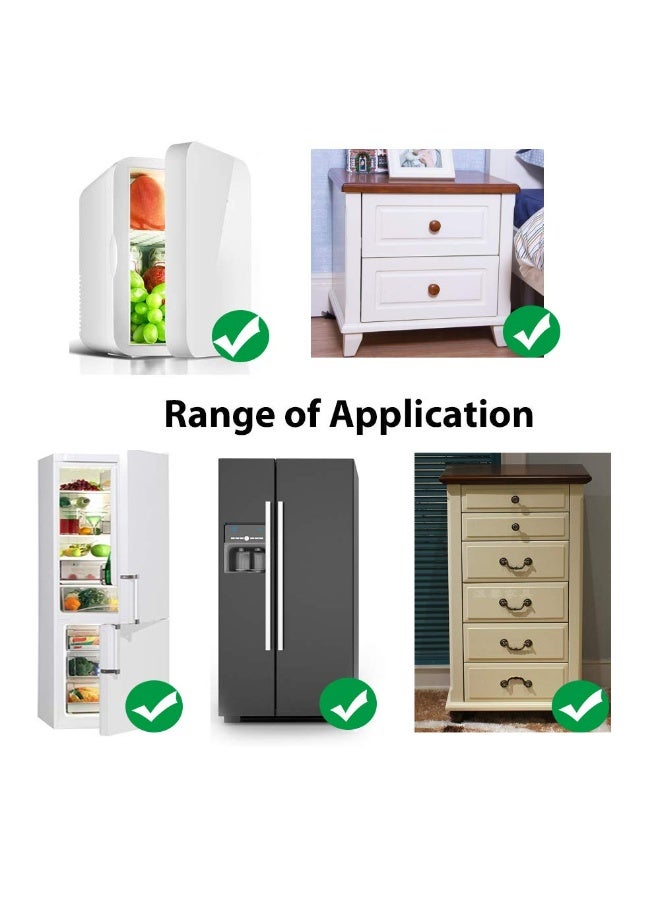 Fridge Lock with Keys for Child Safety Strong Adhesive Refrigerator and Freezer Lock No-Drill Appliance Lock for Cabinets Drawers Closets and Toilets White 1 Pack - Image 5